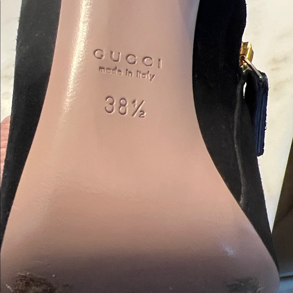 Gucci Women's Black Suede Ankle Booties